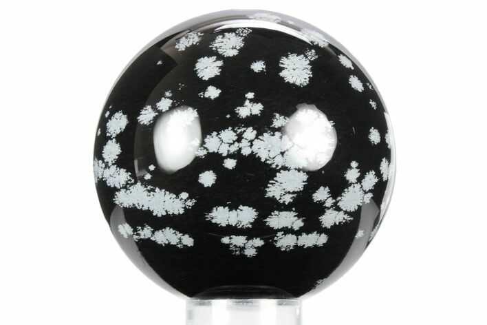 Polished Snowflake Obsidian Sphere - Utah #360416